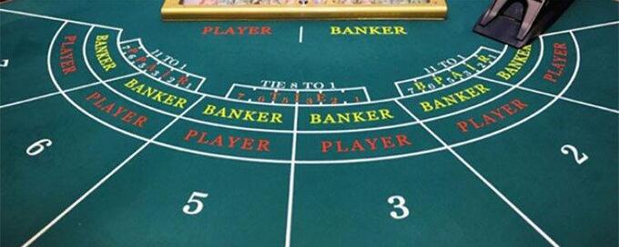 how many betting positions are there on a baccarat table